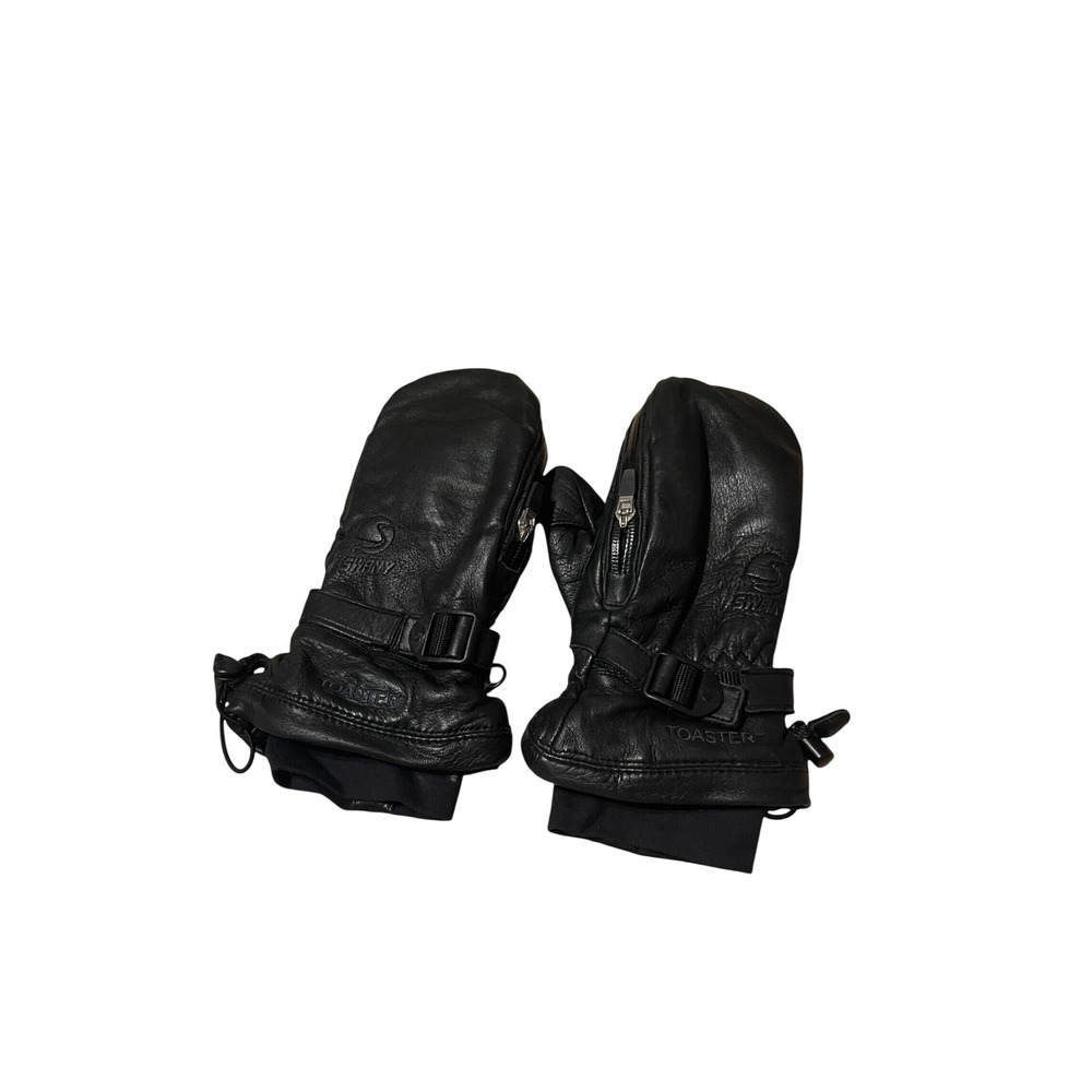 Swany Toaster Legend Leather Mittens Womens Small Black Ski Snowboard TS-20L